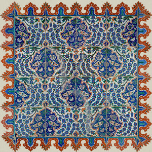 Ottoman Iznik tiles design, Turkey. Fine Art Print