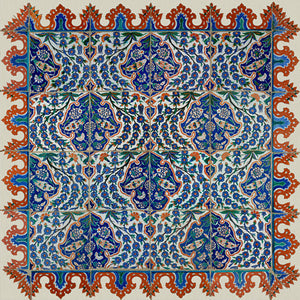 Ottoman Iznik tiles design, Turkey. Fine Art Print