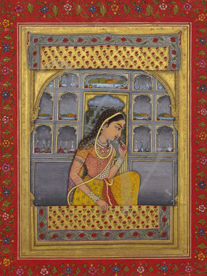 Princess Rani Padmini. Indian painting. Fine art print 