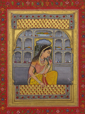 Princess Rani Padmini. Indian painting. Fine art print