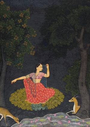 Vasaksajja Nayika. Indian painting. Fine art print 
