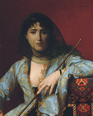 Portrait of a Veiled Circassian Beauty by Jean-Leon Gerome. Fine art print 