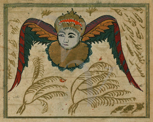 Illustration of an angel from an Ottoman Turkish version of 'The Wonders of Creation'. Fine art print 