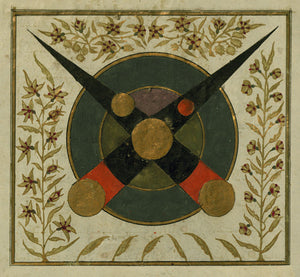 Lunar Eclipse. Ottoman Turkish astrology painting. Fine art print