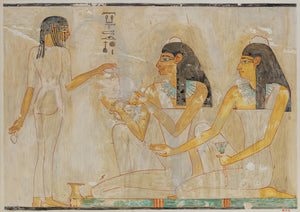 Egyptian Women at a Banquet. Ancient Egypt. Fine art print