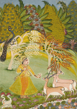 Todi Ragini. Indian Ragamala painting, Rajasthan. Fine art print