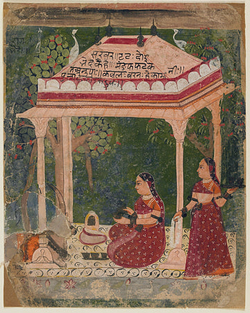 Bhairavi Ragini. Indian ragamala painting, Rajasthan. Fine art print