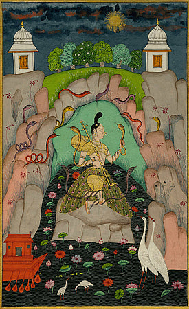 Asavari Ragini. Ragamala painting, Deccan, India. Fine art print