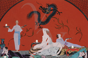 Art Deco exotic opium den by Georges Barbier. Fine art print.