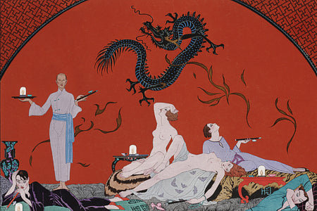 Chez la Marchande de Pavots by Georges Barbier. Fine art print