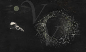 Bird's Nest. Dark, Gothic surreal painting. Fine art print