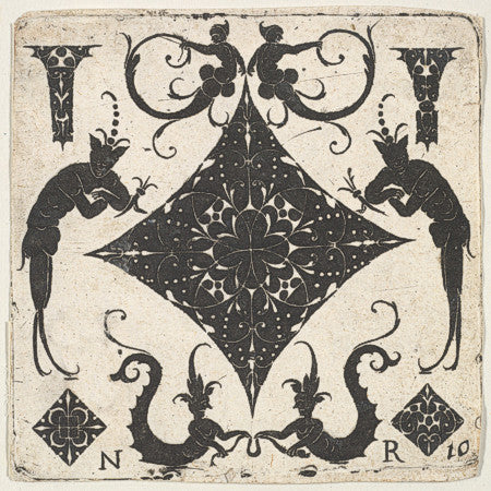 Fantastic Grotesque. Satyrs and Mermaids. Antique French engraving. Fine Art Print