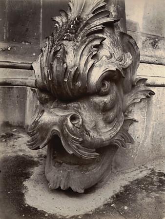 Gargoyle of the Louvre, Paris. Antique photograph by Eugene Atget. Fine Art Print