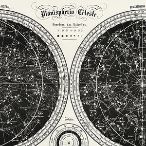 Celestial Planisphere. Antique Astronomy. Fine Art Print 
