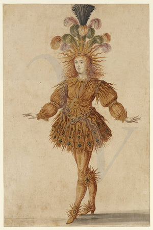 Louis the Sun King French Ballet Costume. Fine art print 