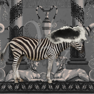  Fanfare abstract zebra. Original collage. Dream art. Fine art print