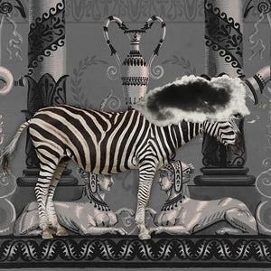  Fanfare abstract zebra. Original collage. Dream art. Fine art print