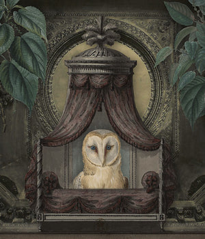 Parliament of Owls. Original bird collage. Fine art print