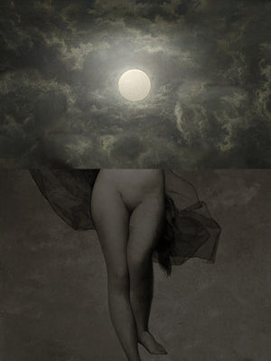 Pandeia. Pagan Moon Goodess. Original Collage.  Fine Art Print