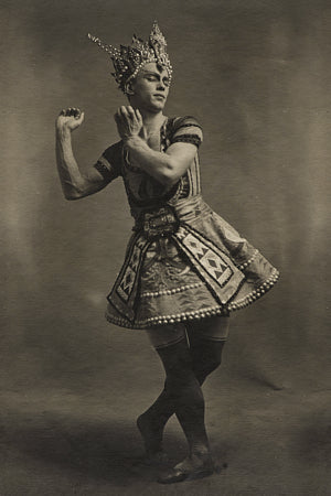 Photograph of Nijinsky, from the Ballet Russes production of Le Dieu Bleu. Fine art print